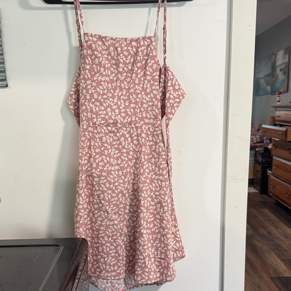 SHEIN Pink Floral Mini Dress